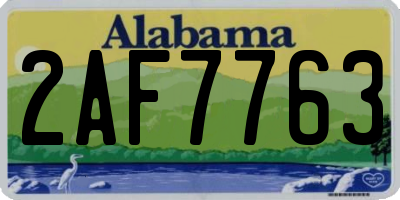 AL license plate 2AF7763