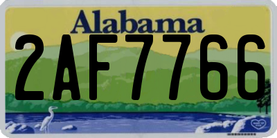 AL license plate 2AF7766