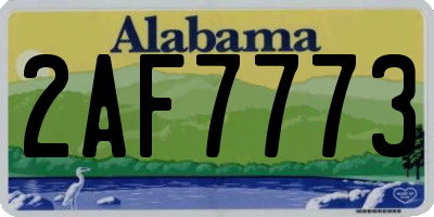 AL license plate 2AF7773