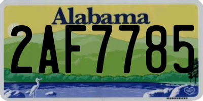 AL license plate 2AF7785