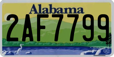AL license plate 2AF7799