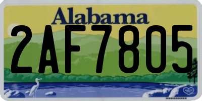 AL license plate 2AF7805