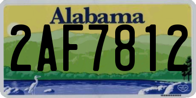 AL license plate 2AF7812
