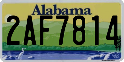 AL license plate 2AF7814