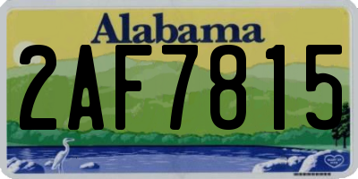 AL license plate 2AF7815