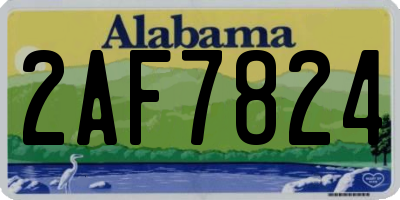 AL license plate 2AF7824