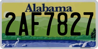 AL license plate 2AF7827