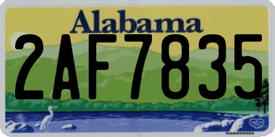 AL license plate 2AF7835