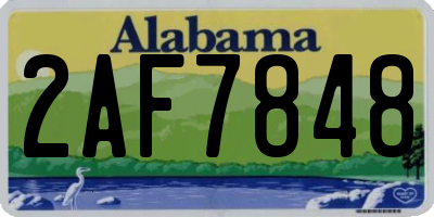 AL license plate 2AF7848