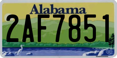 AL license plate 2AF7851