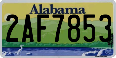 AL license plate 2AF7853