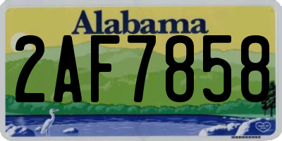 AL license plate 2AF7858