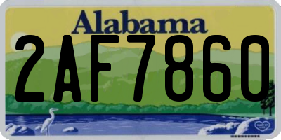 AL license plate 2AF7860