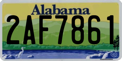 AL license plate 2AF7861