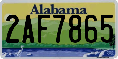 AL license plate 2AF7865