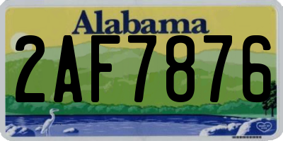 AL license plate 2AF7876