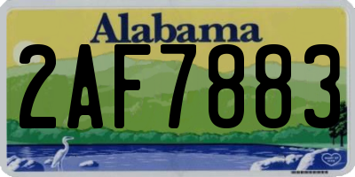 AL license plate 2AF7883