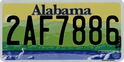 AL license plate 2AF7886