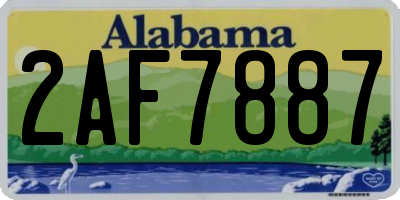 AL license plate 2AF7887