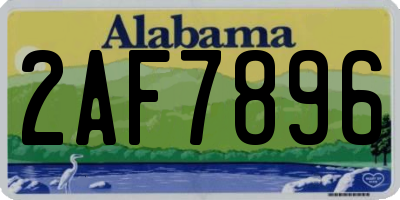AL license plate 2AF7896