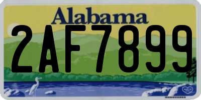 AL license plate 2AF7899