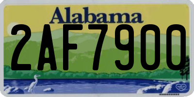 AL license plate 2AF7900