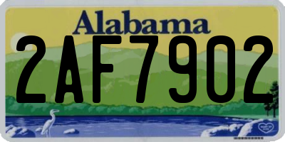 AL license plate 2AF7902