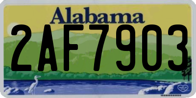 AL license plate 2AF7903