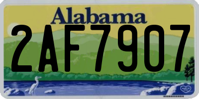 AL license plate 2AF7907