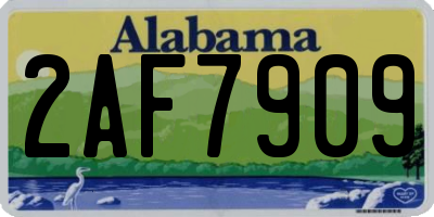 AL license plate 2AF7909