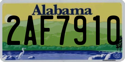 AL license plate 2AF7910