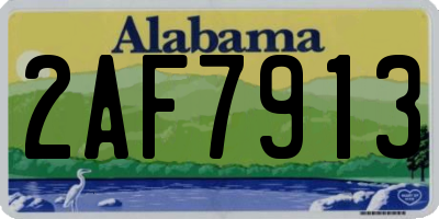 AL license plate 2AF7913