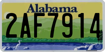 AL license plate 2AF7914