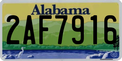 AL license plate 2AF7916