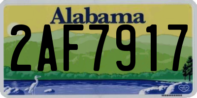 AL license plate 2AF7917