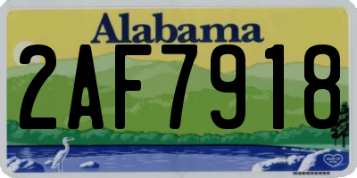 AL license plate 2AF7918