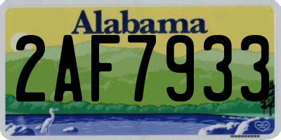 AL license plate 2AF7933