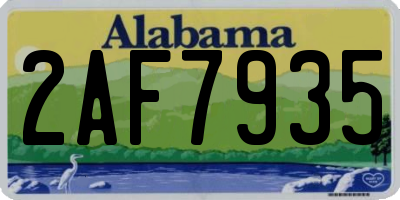 AL license plate 2AF7935