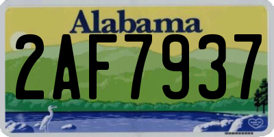 AL license plate 2AF7937