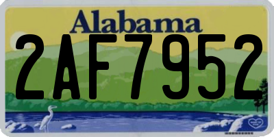 AL license plate 2AF7952