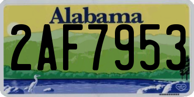 AL license plate 2AF7953