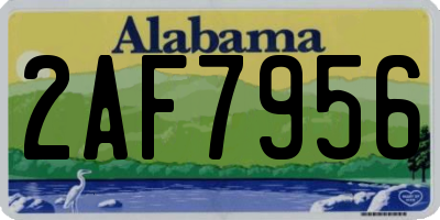 AL license plate 2AF7956