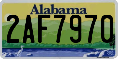 AL license plate 2AF7970