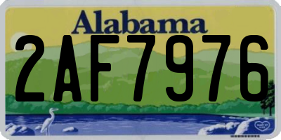 AL license plate 2AF7976
