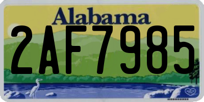 AL license plate 2AF7985