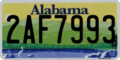 AL license plate 2AF7993