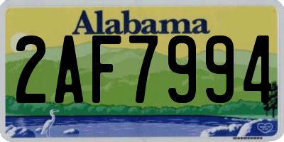 AL license plate 2AF7994