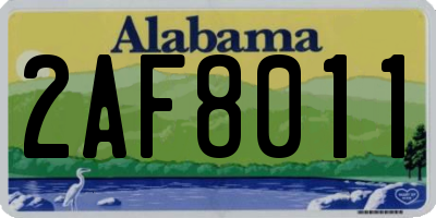 AL license plate 2AF8011