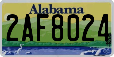 AL license plate 2AF8024