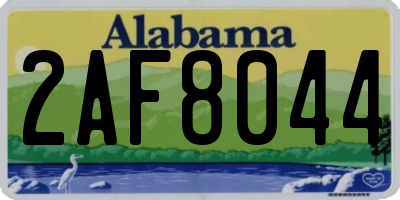 AL license plate 2AF8044